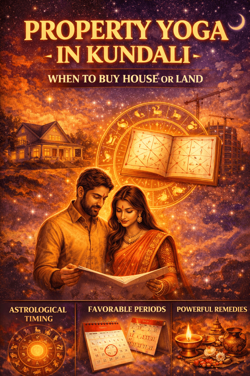 Property Yoga in Kundali — Best Time to Buy House or Land (Vedic Guide)